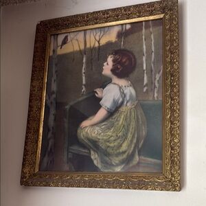 Vintage Gold Framed Art Print